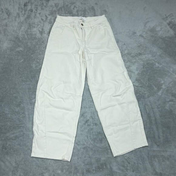 Carla Rockmore Collection Womens Wide-Leg White Pants Size 6 a0540 - Picture 1 of 9
